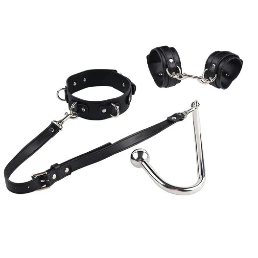 Collar Hook Anal Elegant and with Beaded Cuffs 5334 0528